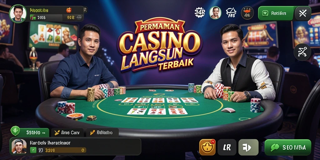 Tampilan utama permainan Live Casino 34R yang penuh aksi.