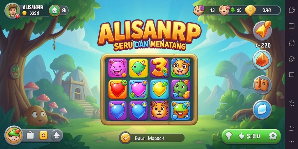 Tampilan gameplay ALISANRP yang memukau dalam kategori Match-3.