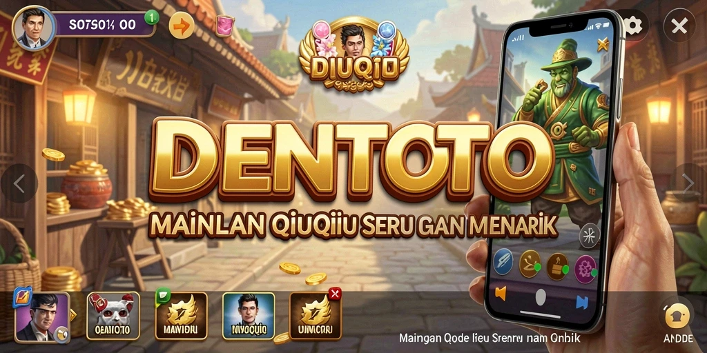 Tampilan gameplay QiuQiu DENTOTO yang seru dan interaktif.