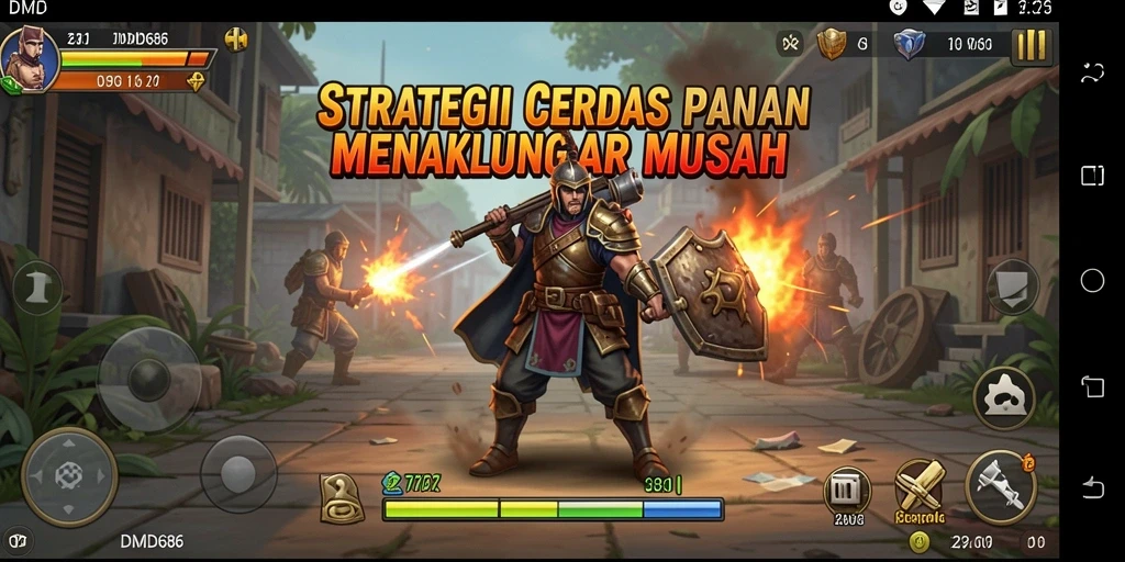 Screenshot menampilkan tindakan strategis dan seru dalam gameplay DMD686.
