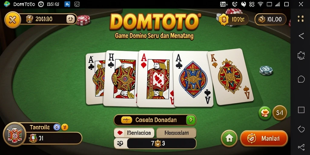 Tampilan menarik dari gameplay Domino di DOMTOTO.