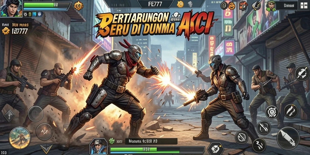 Tampilan gameplay FE777 yang mendebarkan dengan aksi pertarungan yang intens.