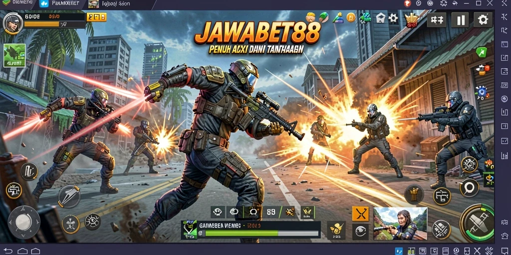 Tampilan seru dari gameplay JAWABET88 dengan aksi mendebarkan.