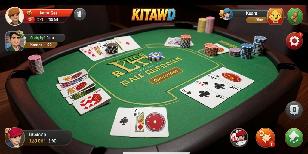 Tampilan menarik dari game Gaple KITAWD dengan gameplay yang seru.