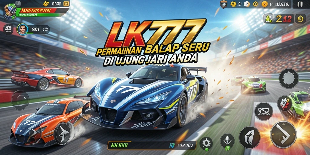 Screenshot gameplay LK777 menampilkan keseruan balap dengan mobil cepat.