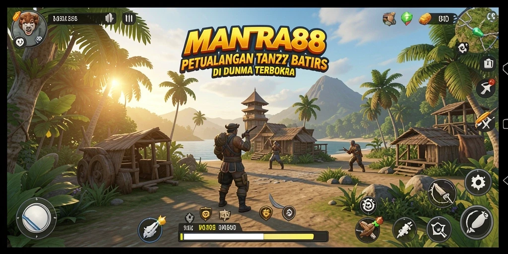 Screenshot gameplay <strong>MANTRA88</strong> menunjukkan petualangan mendebarkan di dunia terbuka.