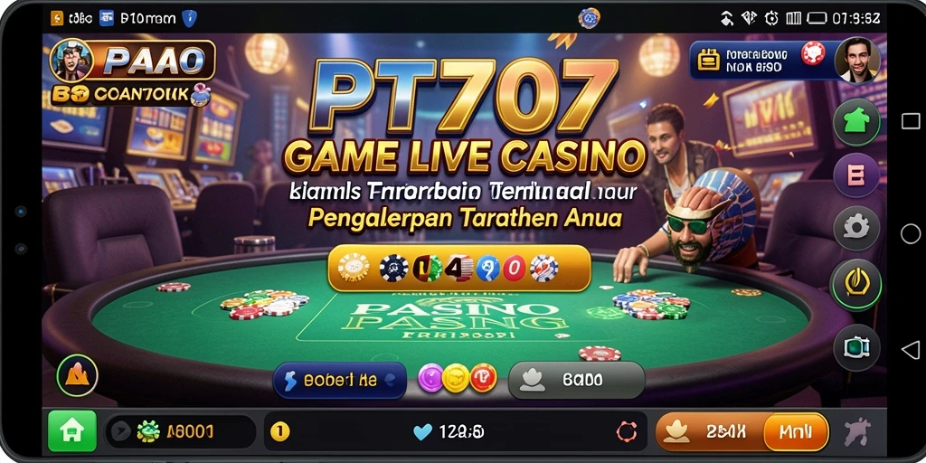 Tampilan gameplay Live Casino yang menarik dan interaktif di PT707.