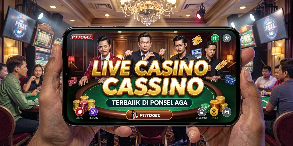 Tampilan menarik dari gameplay Live Casino di PTTOGEL.