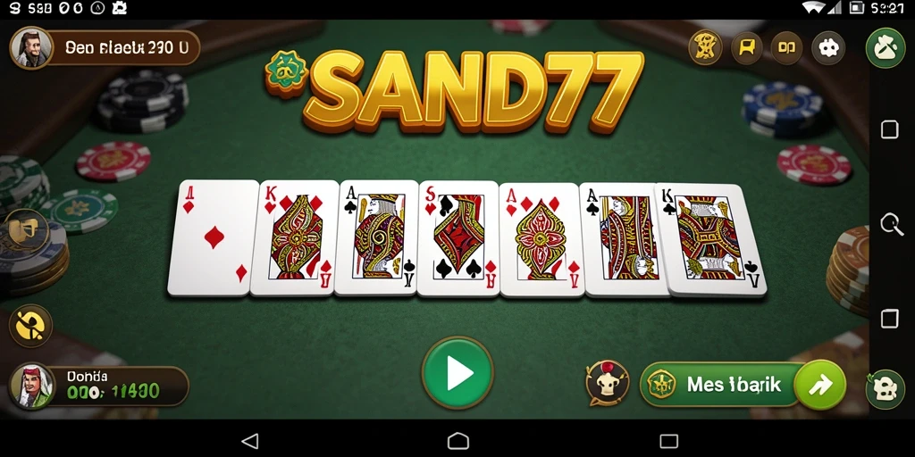Tampilan gameplay SAND77 yang menarik dan interaktif.