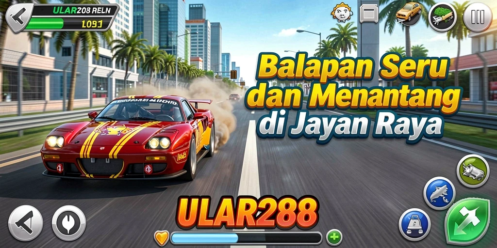 Gameplay ULAR288 yang mendebarkan dan penuh aksi balap.